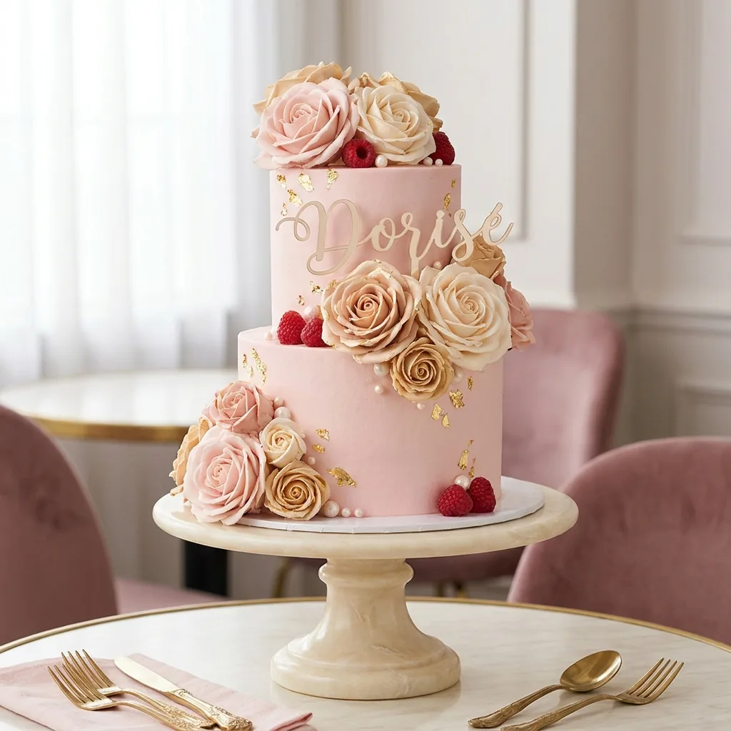 Bánh kem hoa hồng Dorisé Signature Rose