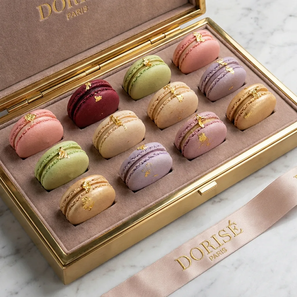 Bộ sưu tập macaron dát vàng